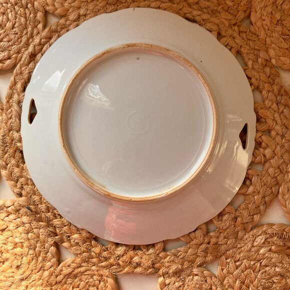 Vintage 1930's Give Us This Day Our Daily Bread Cake/Wall Plate - Pink Roses - Picture 9 of 10